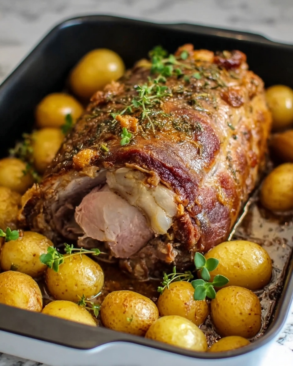 Mediterranean-Style Roasted Leg of Lamb Recipe - Recipe Image