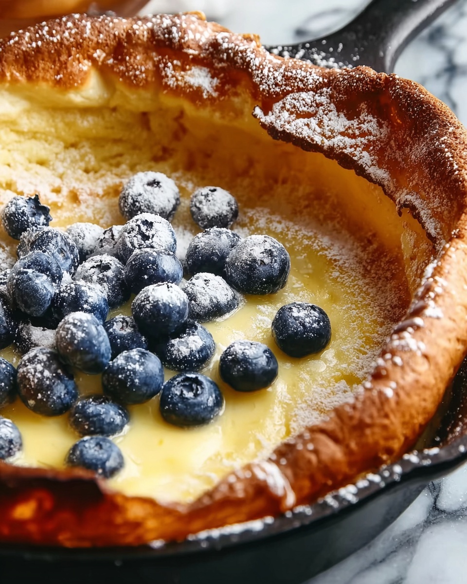 Dutch Babies with Lemon Curd and Blueberries Recipe - Recipe Image