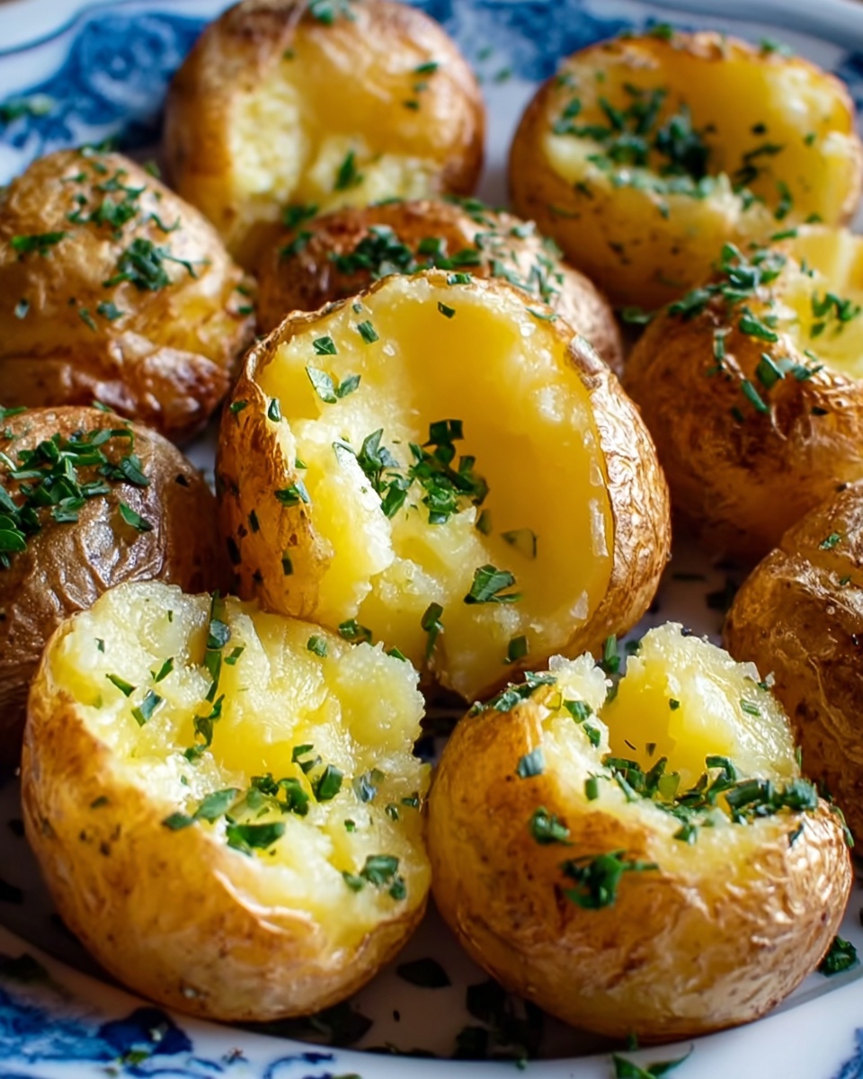 Herb and Garlic Baked Potatoes Recipe - Recipe Image