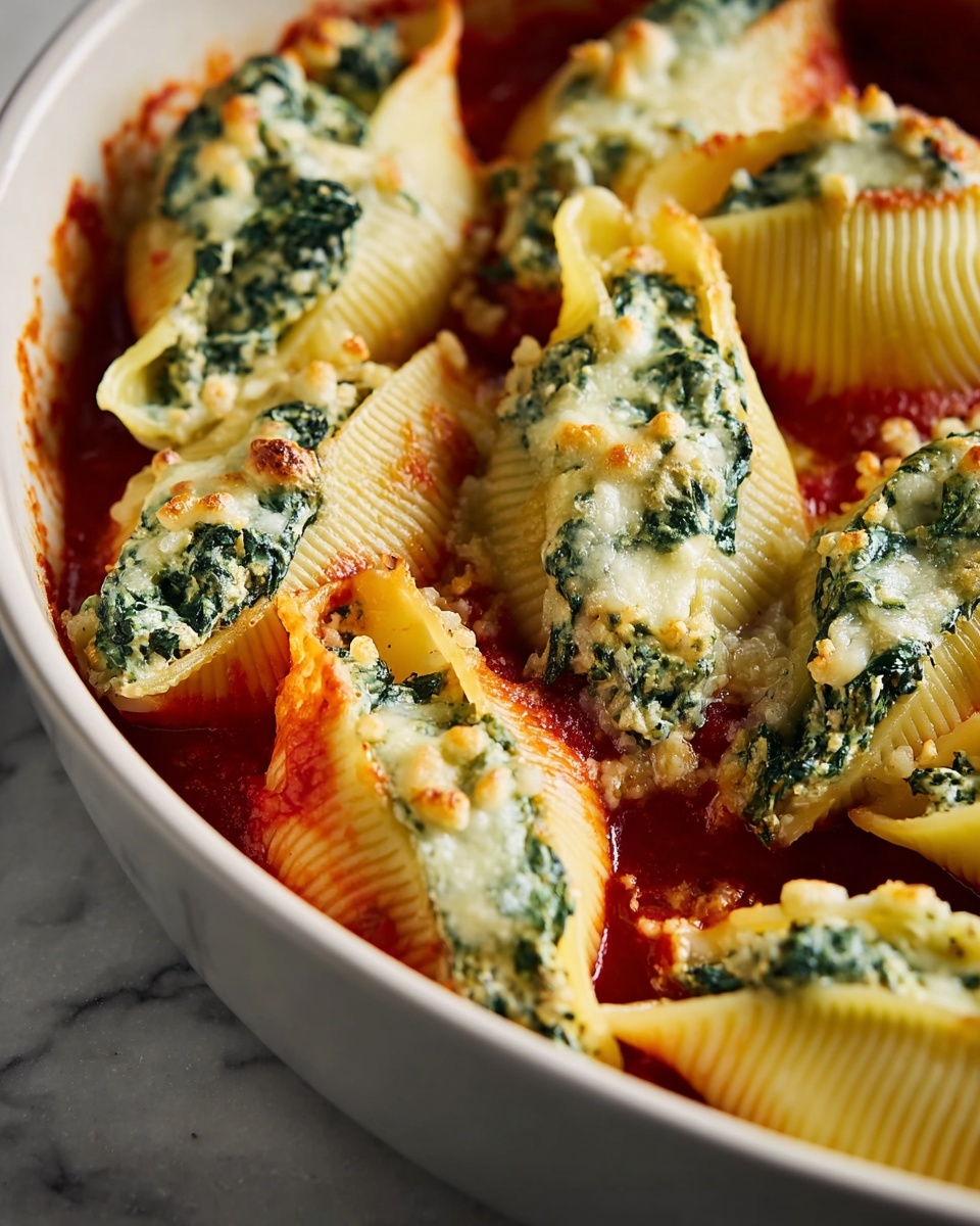 Decadent Spinach-Stuffed Shells Recipe - Recipe Image