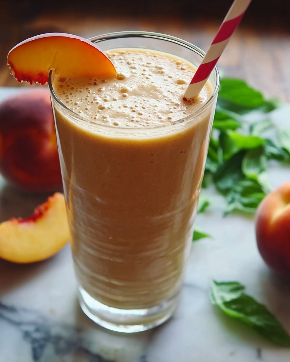 Vegan Peach Smoothie Recipe - Recipe Image