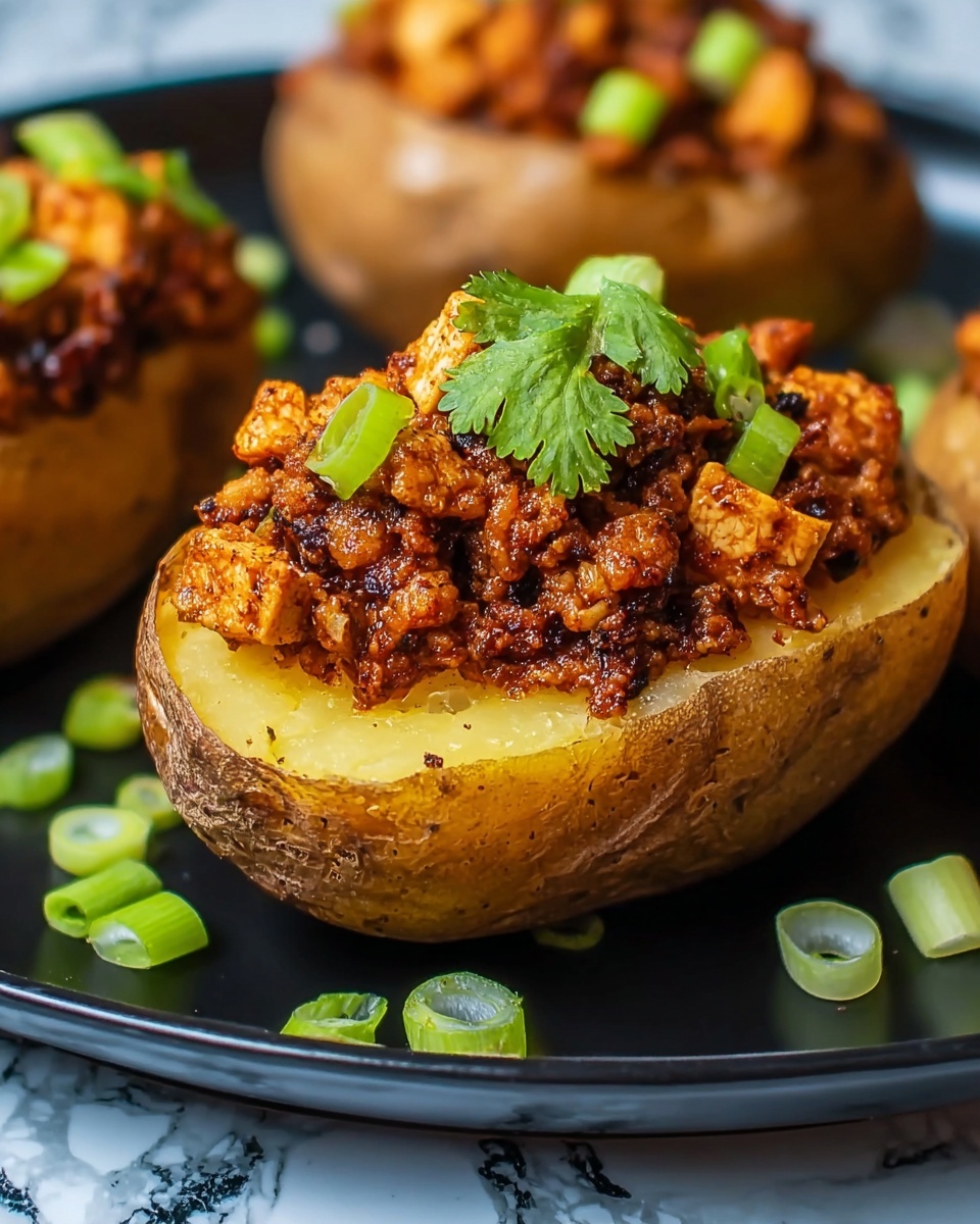 Barbecue Tempeh Stuffed Potatoes Recipe - Recipe Image