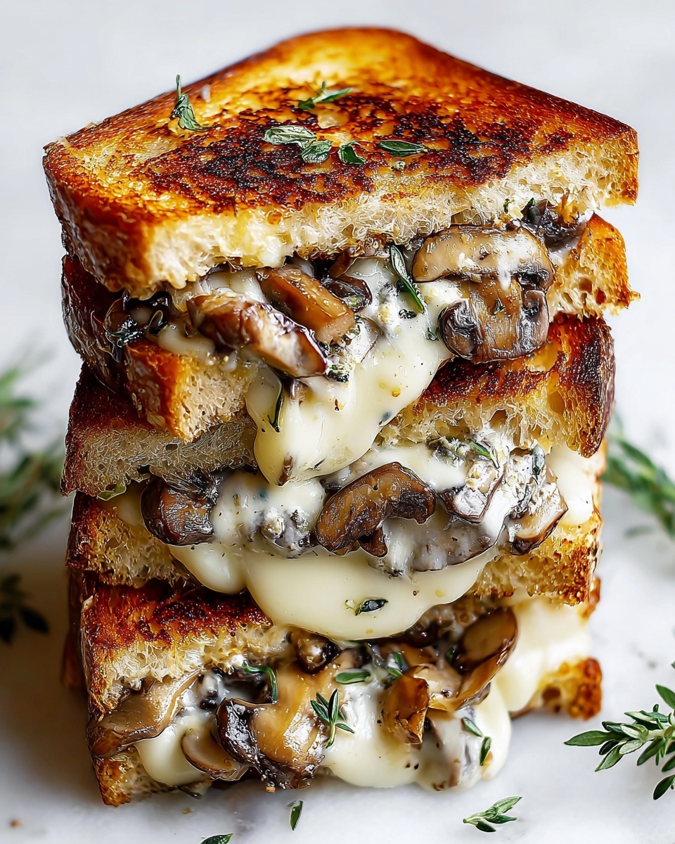 Mushroom Onion Gouda Grilled Cheese Recipe - Recipe Image