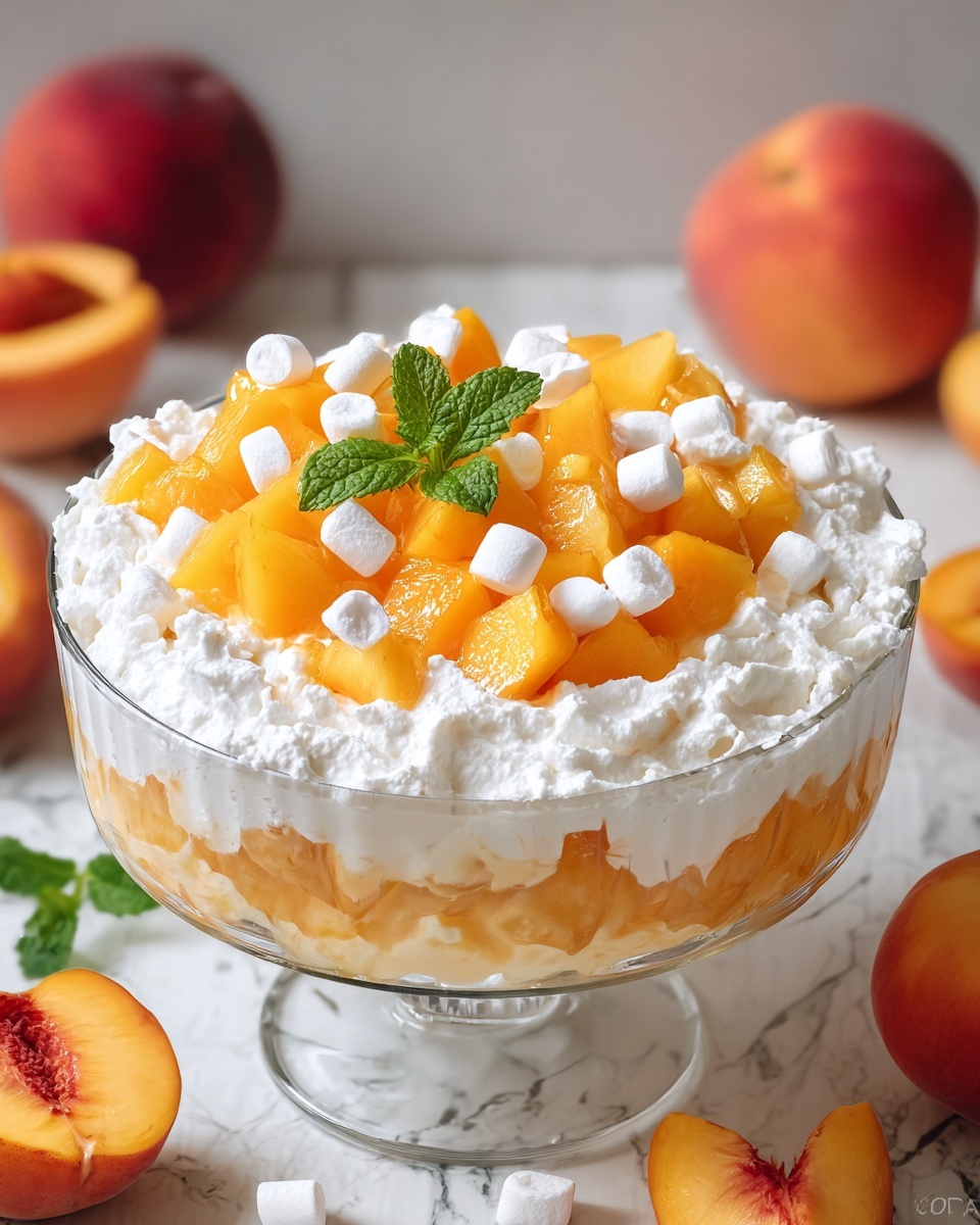 Peach Fluff Salad Recipe - Recipe Image