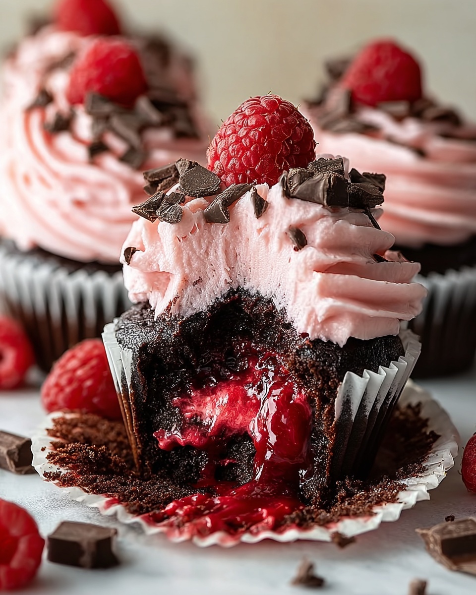 Raspberry Chocolate Lava Cupcakes Recipe - Recipe Image