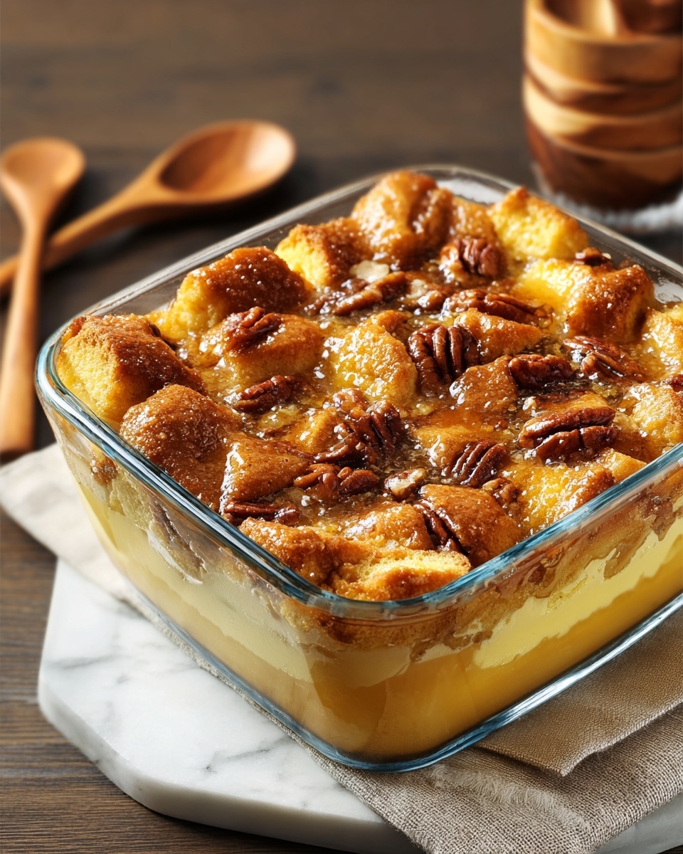 Pecan Pie Bread Pudding Recipe - Recipe Image