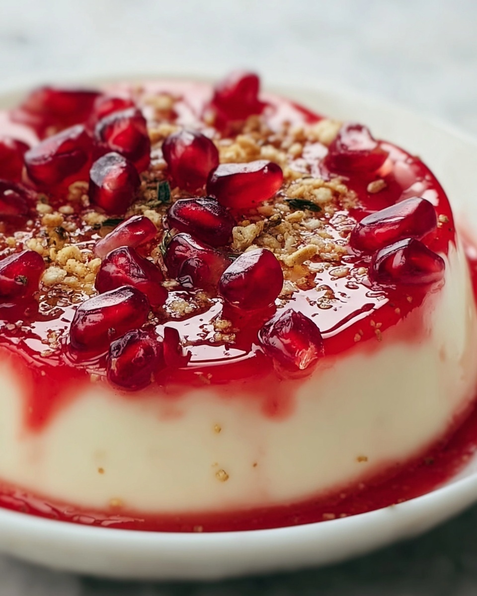Greek Yogurt Cheesecake with Pomegranate Syrup Recipe - Recipe Image