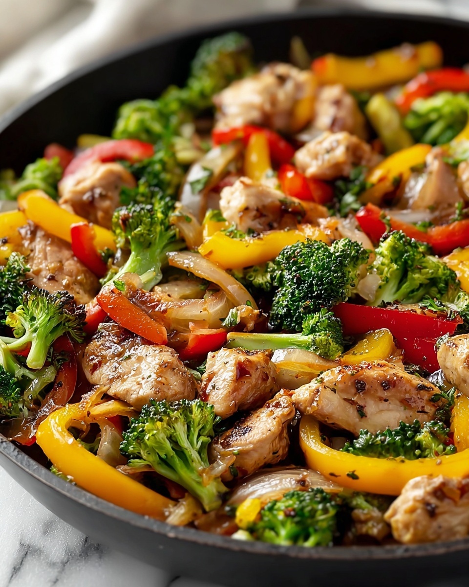 Healthy Chicken and Vegetables Skillet Recipe - Recipe Image
