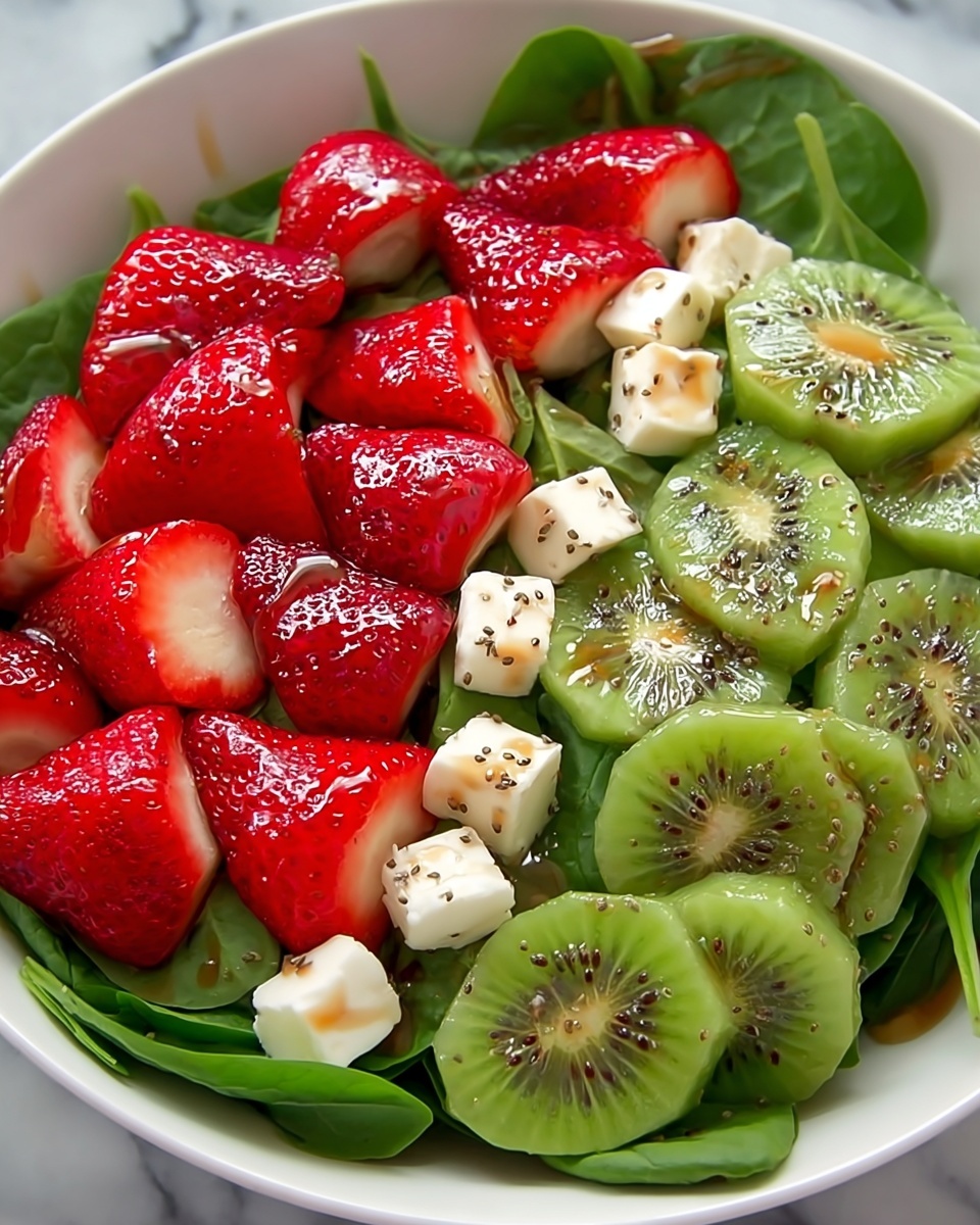 Strawberry Kiwi and Spinach Salad Recipe - Recipe Image