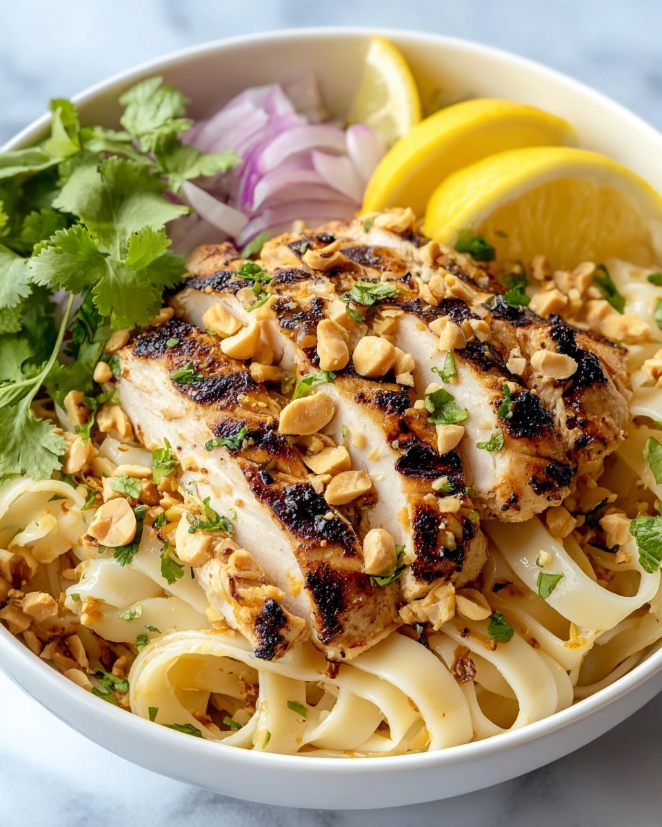 Lemon Garlic Chicken Noodle Bowl Recipe - Recipe Image