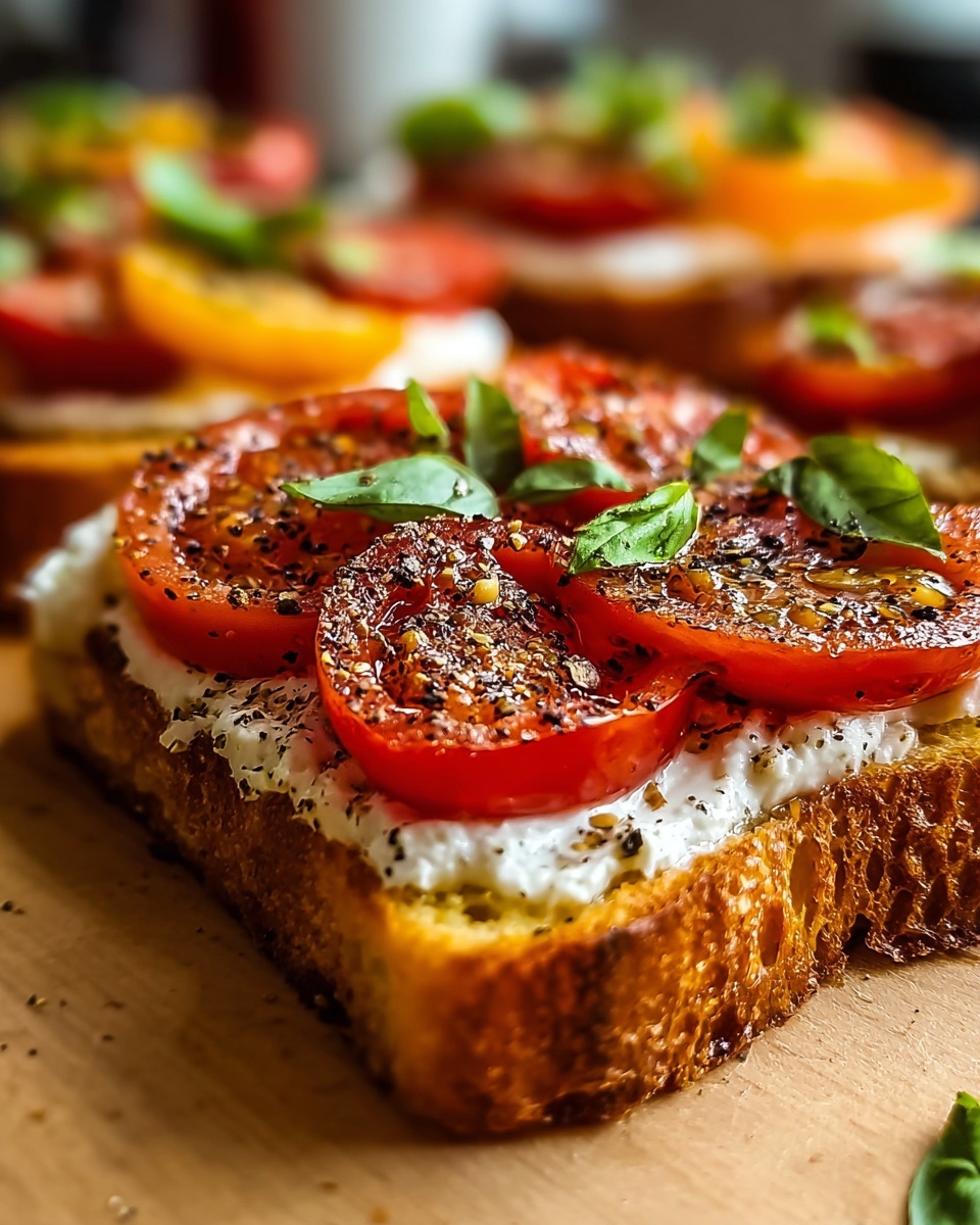 Ricotta and Cherry Tomato Sourdough Toast Recipe - Recipe Image