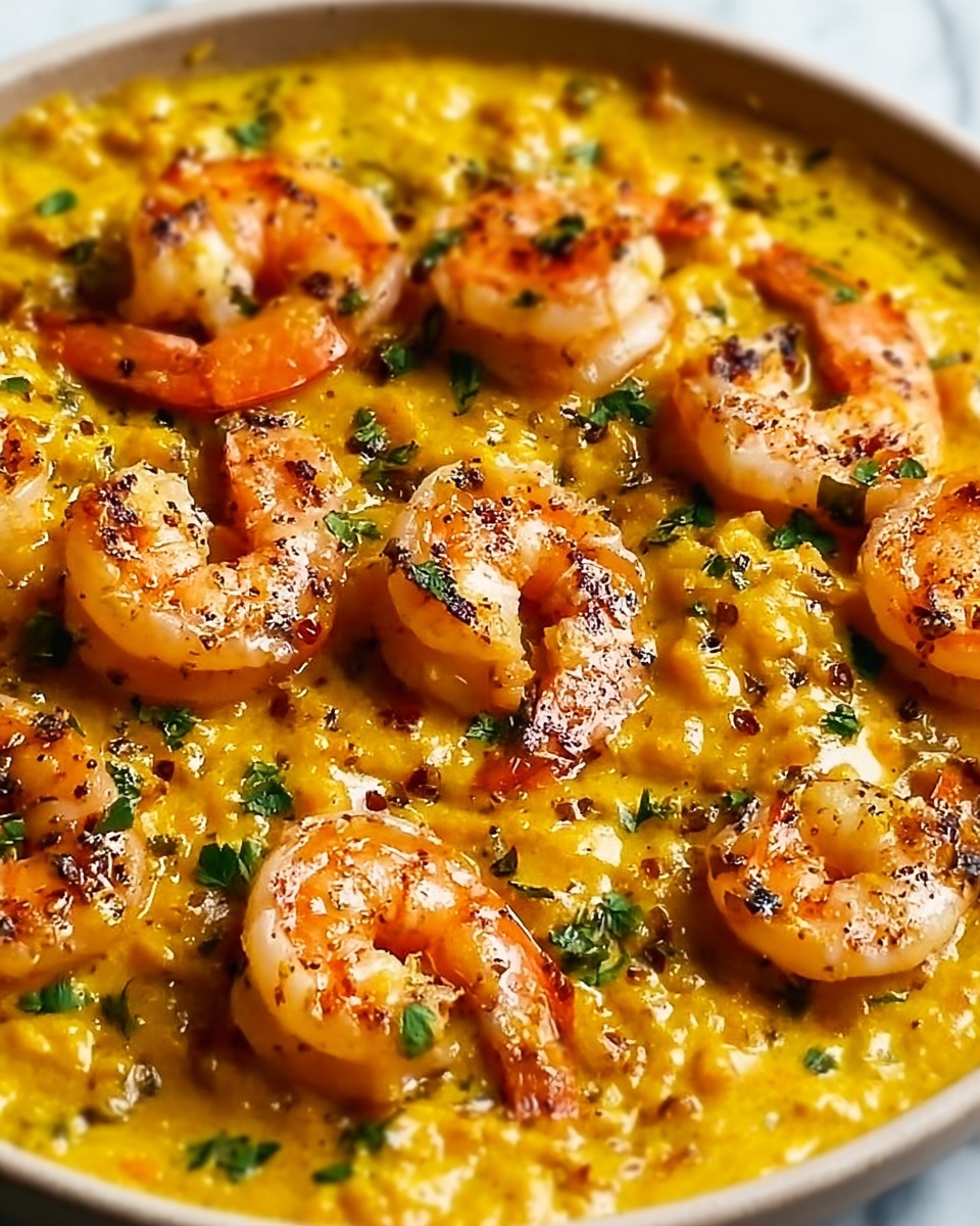 Sautéed Shrimp in Creamy Saffron Sauce Recipe - Recipe Image