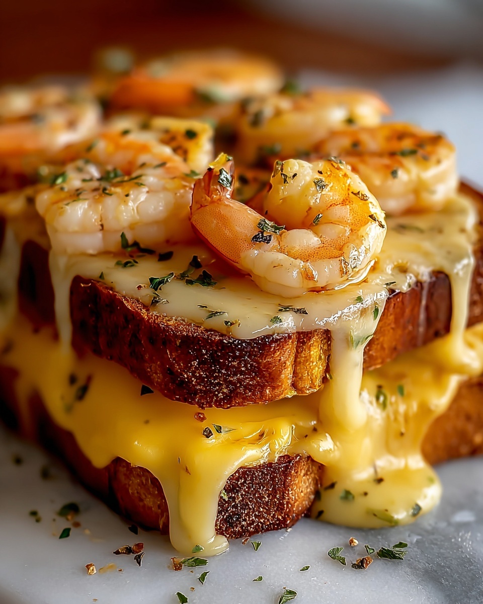 Ultimate Shrimp and Cheese Toast with Garlic Bread Recipe - Recipe Image