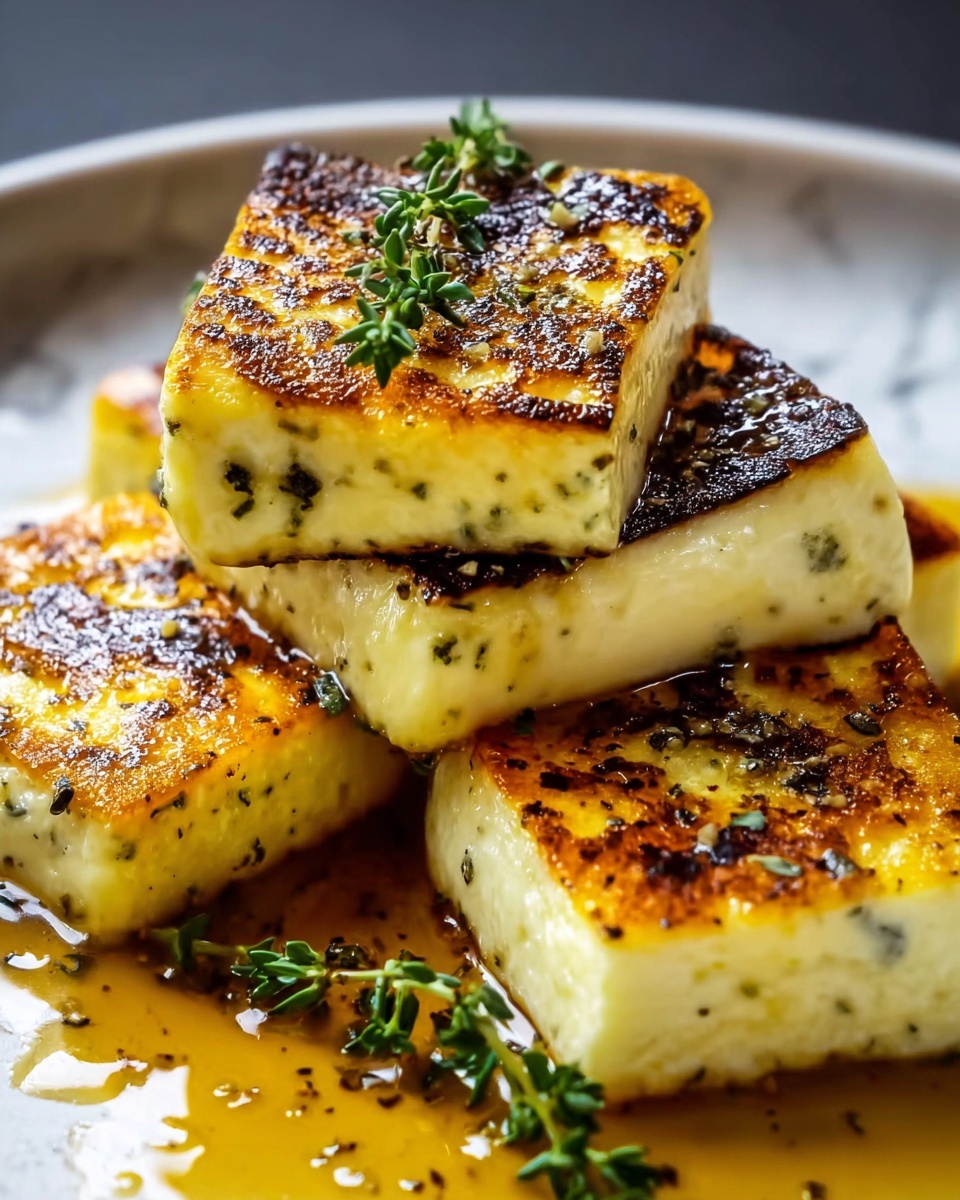 Crispy Pan-Fried Feta with Thyme and Pepper-Infused Honey Recipe - Recipe Image