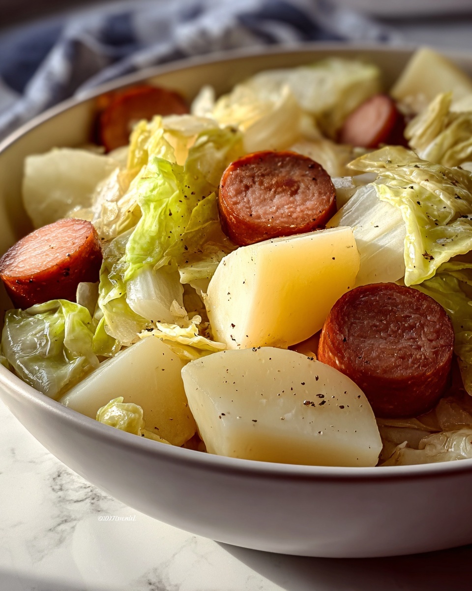 Delicious Slow Cooker Cabbage and Sausage Recipe - Recipe Image