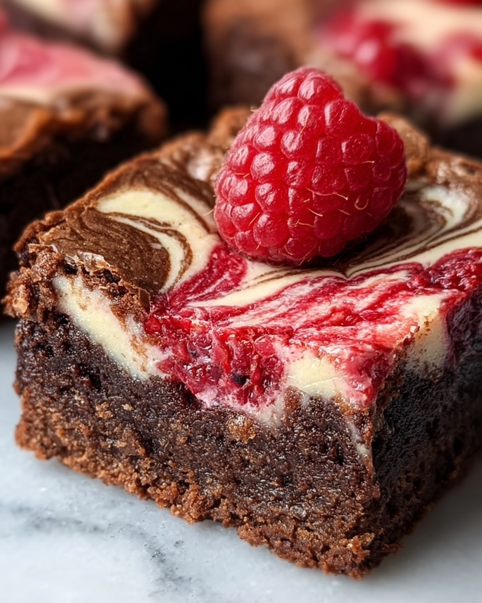 Raspberry Swirl Zucchini Brownies Recipe - Recipe Image
