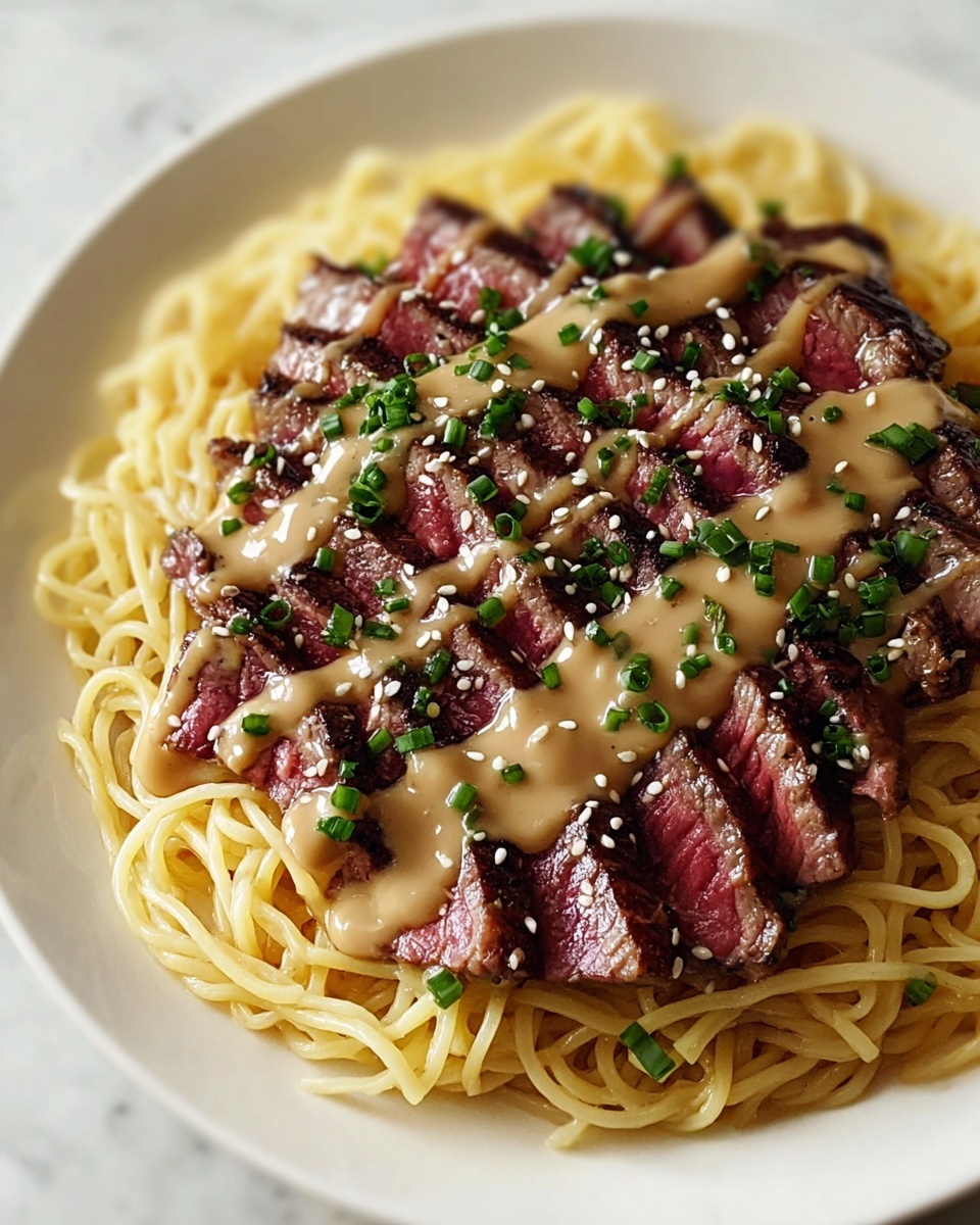 Garlic Butter Steak Lightning Noodles Recipe - Recipe Image