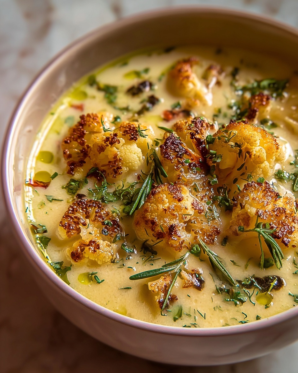 Mediterranean-Style Cauliflower Soup Recipe - Recipe Image