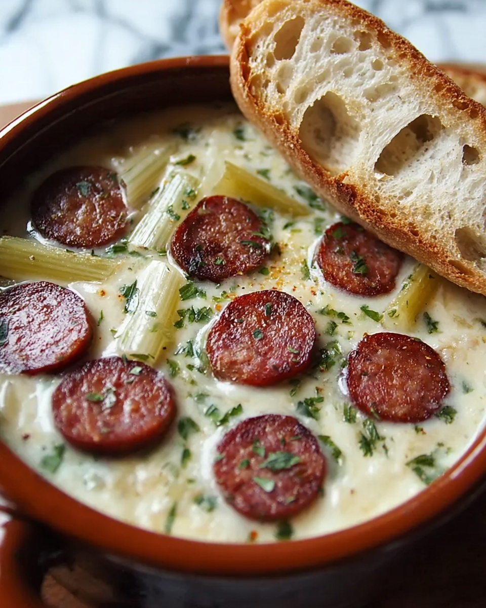 Smoked Sausage and Endive Fondue Recipe - Recipe Image