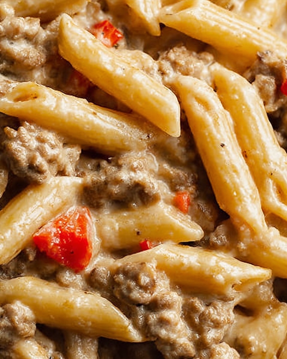Creamy Rotel Pasta with Ground Beef Recipe - Recipe Image