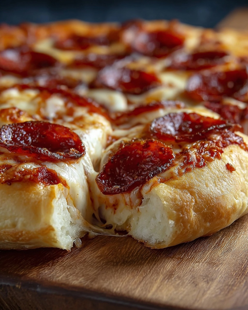Stuffed Crust Pepperoni Pizza Recipe - Recipe Image