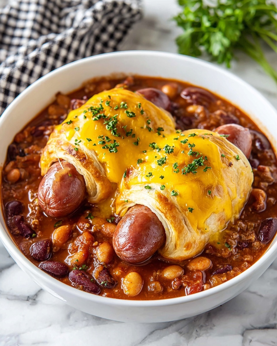 Chili Cheese Dog Casserole Recipe - Recipe Image
