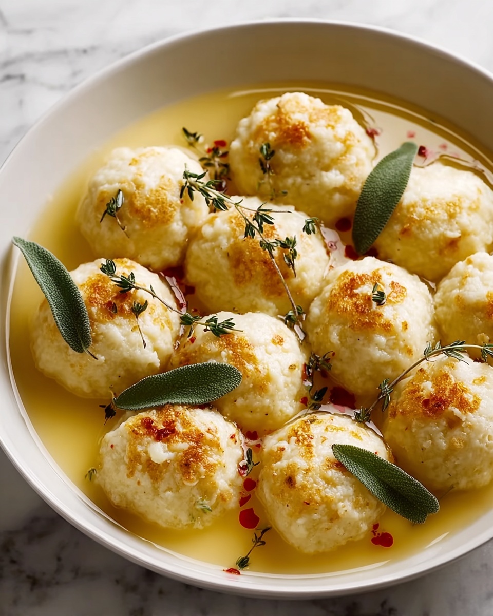 Italian Ricotta Gnudi in Cheese Sauce Recipe - Recipe Image