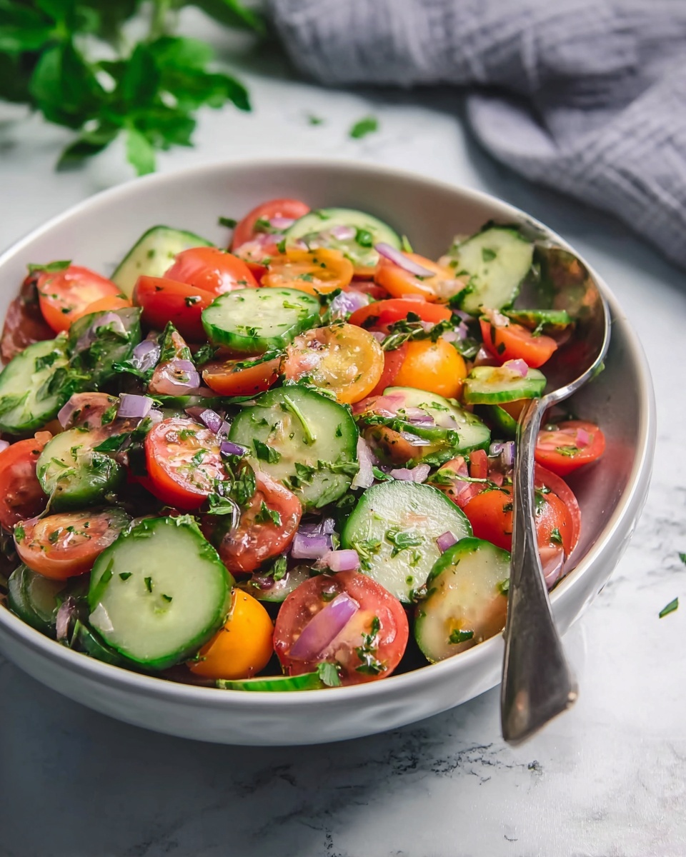 Shirazi Salad: A Fresh and Tangy Persian Delight Recipe - Recipe Image