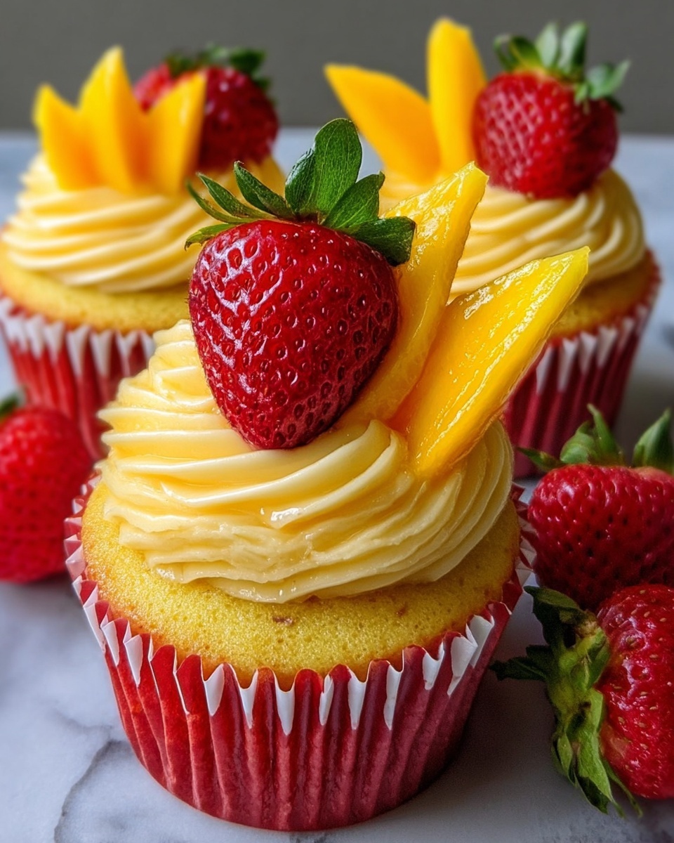 Strawberry Mango Margarita Cupcakes Recipe - Recipe Image