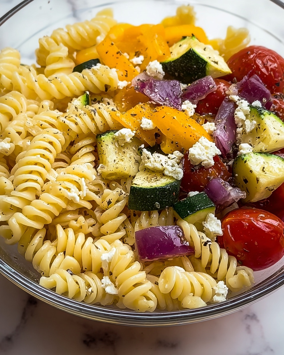 Feta & Roasted Veggie Pasta Recipe - Recipe Image
