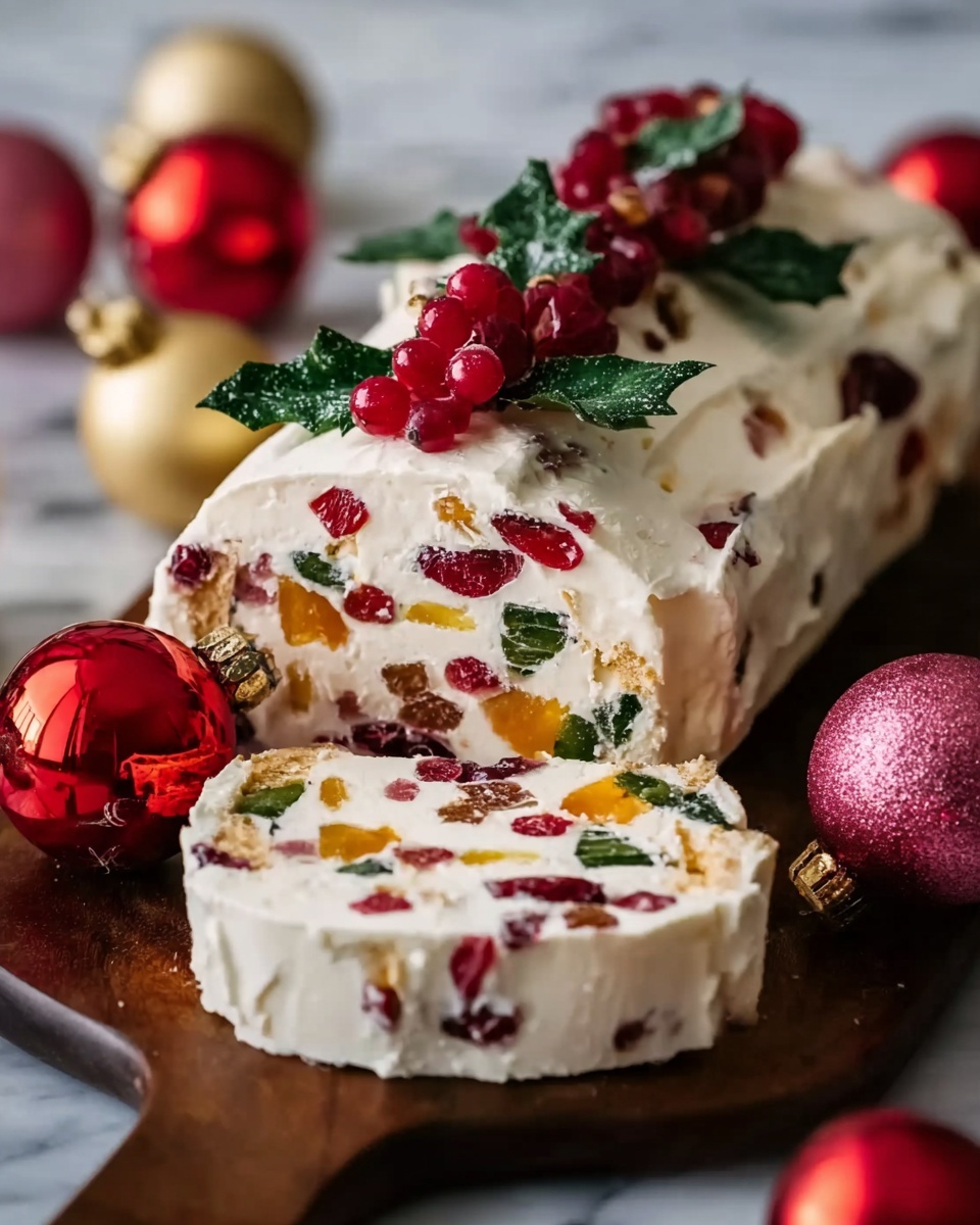 Festive Holiday Antipasto Cream Cheese Log Recipe - Recipe Image