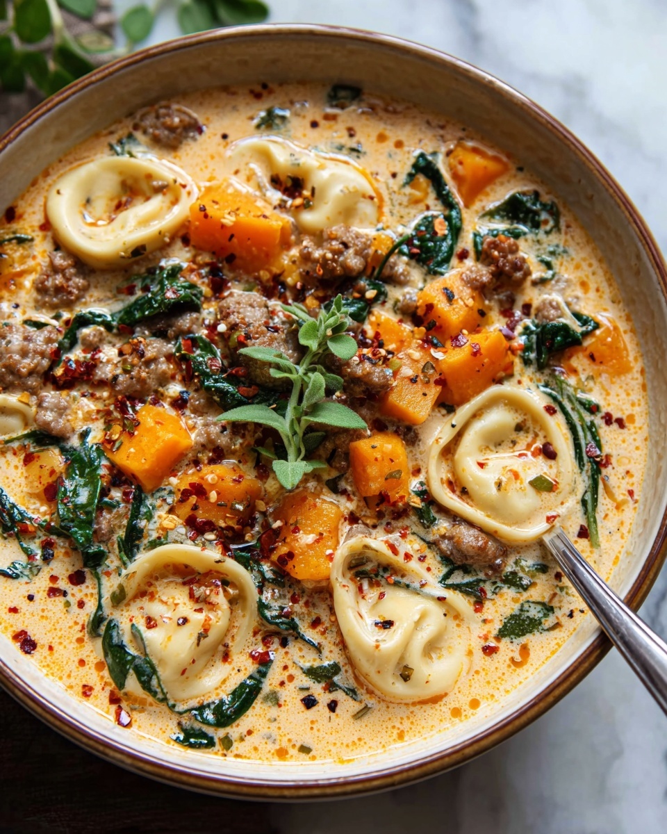 Creamy Sausage Tortellini Soup Recipe - Recipe Image