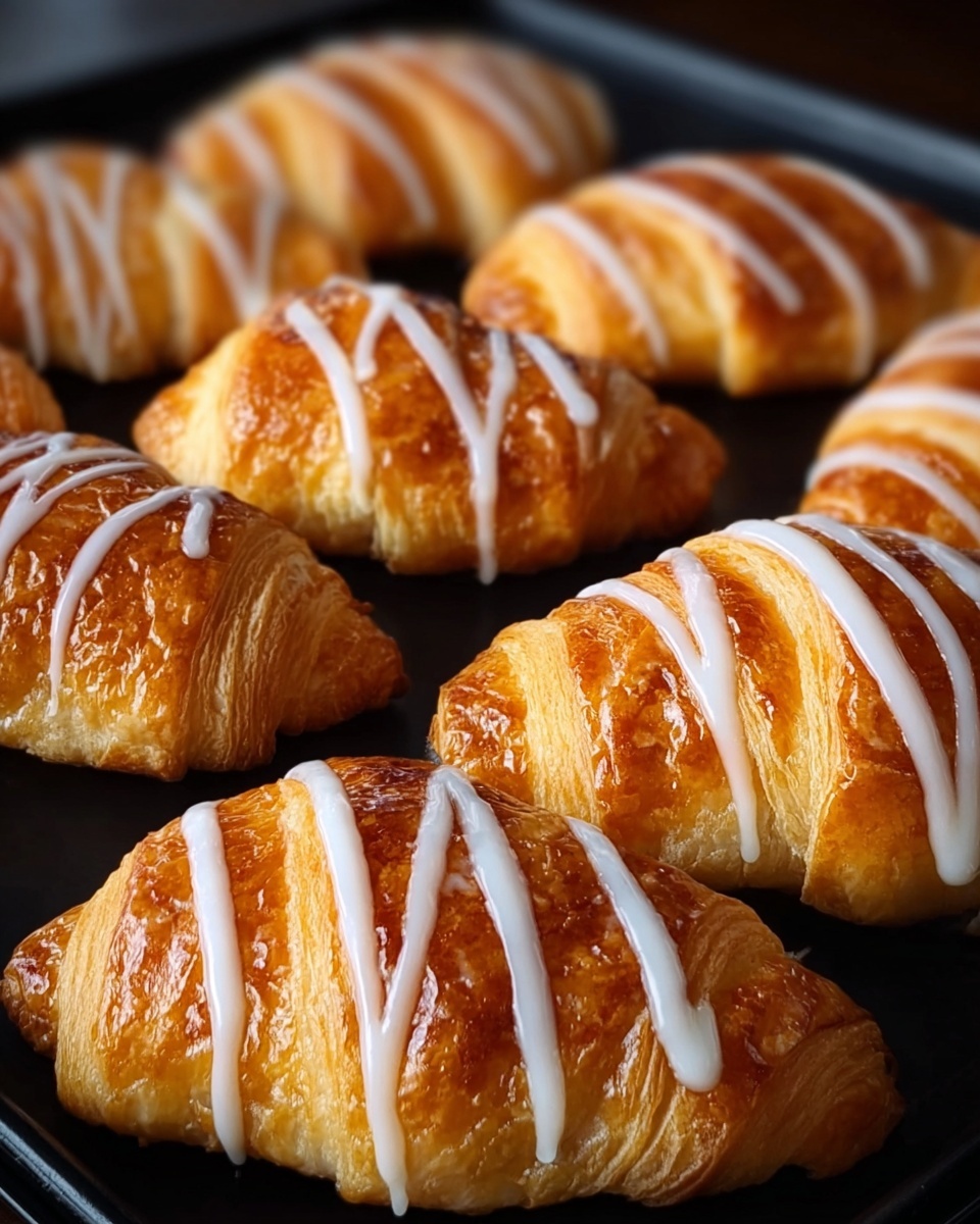 Pumpkin Pie Crescents with Maple Glaze Recipe - Recipe Image