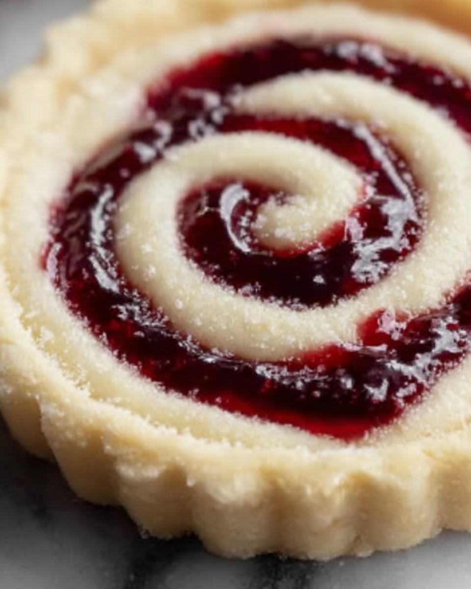 Raspberry Swirl Shortbread Cookies Recipe - Recipe Image