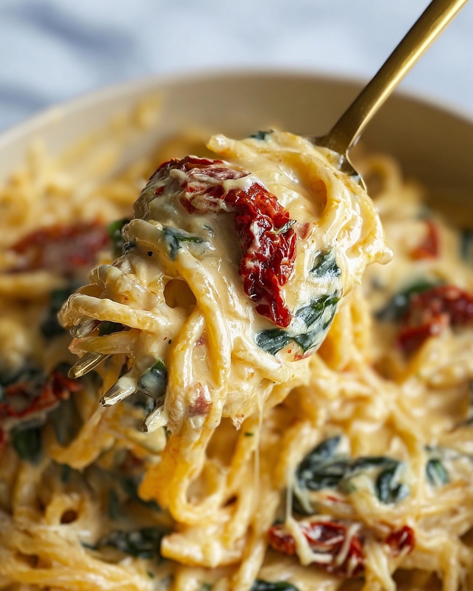 Tuscan Pasta with Sun-Dried Tomatoes, Spinach, and Cream Recipe - Recipe Image