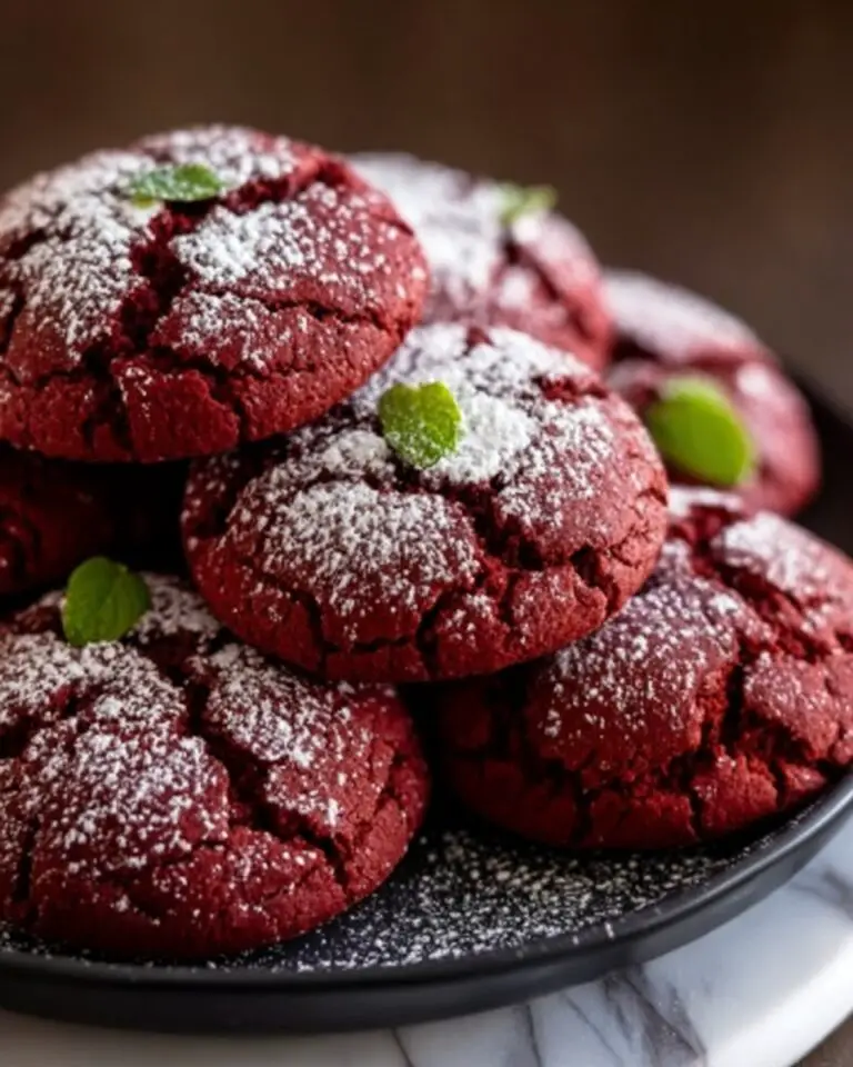 Red Velvet Crinkle Cookies Recipe