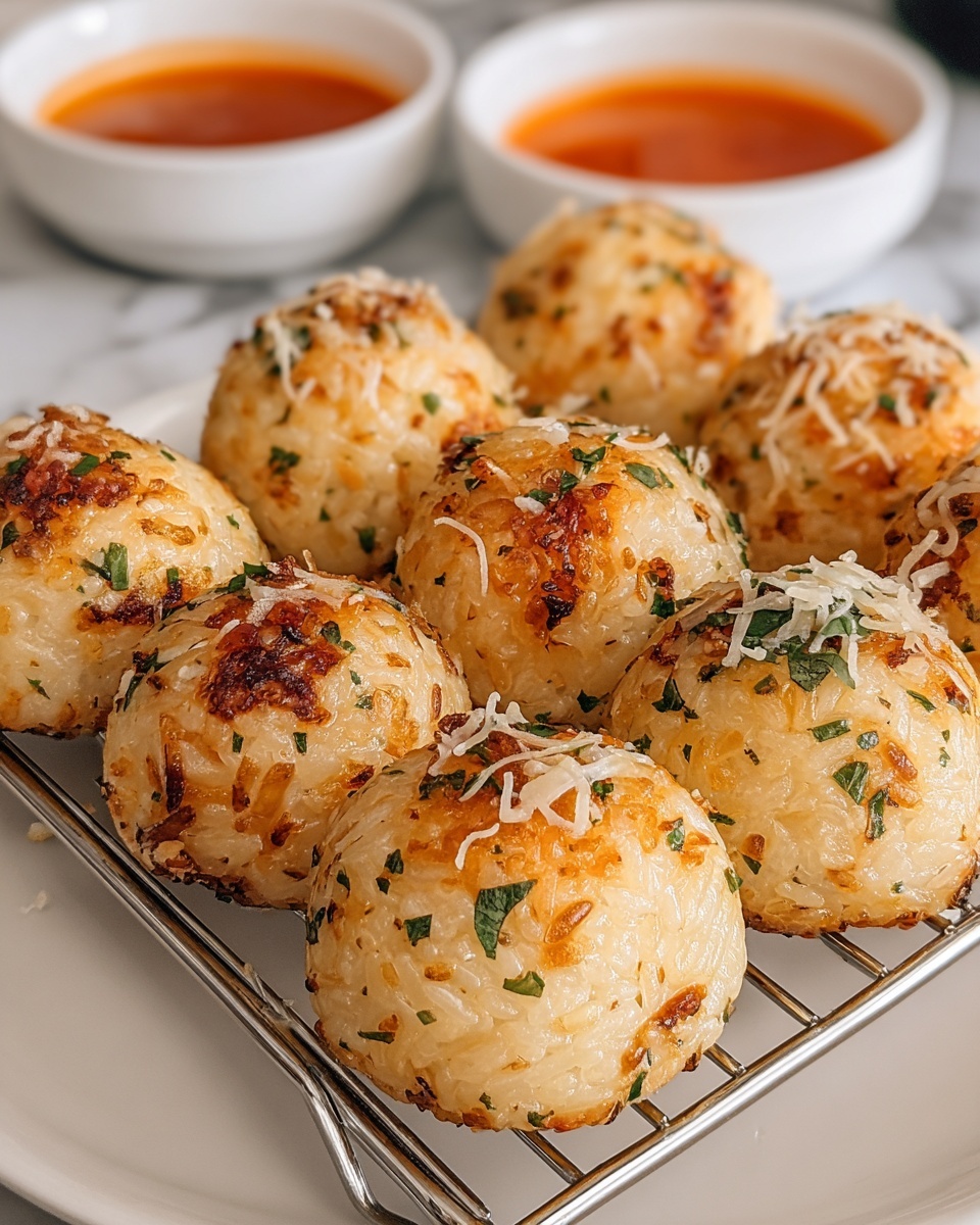 Crispy Fried Arancini with Mozzarella and Parmesan Recipe - Recipe Image