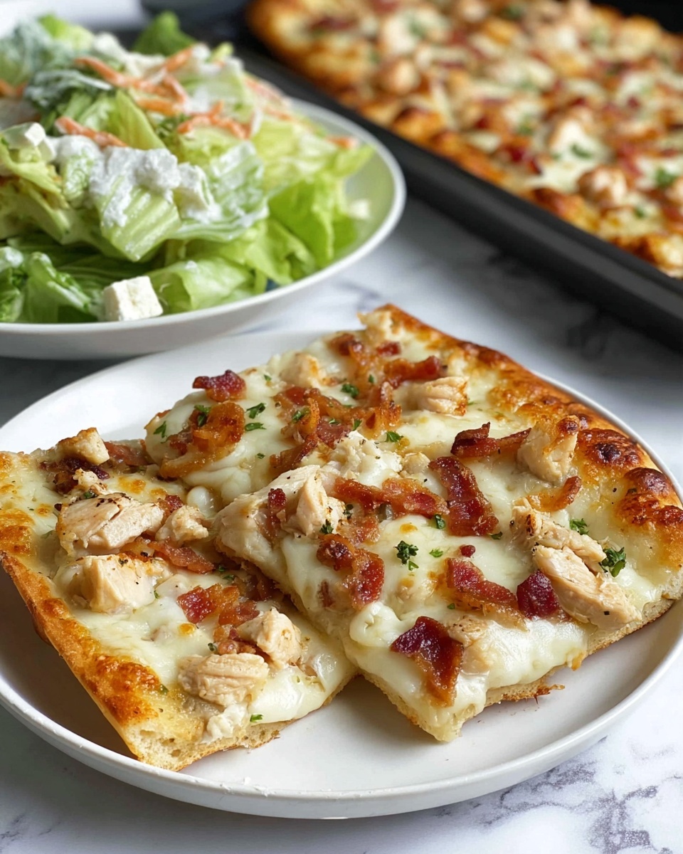 Parmesan Garlic Chicken Pizza Recipe - Recipe Image