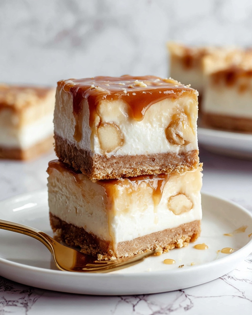 Apple Pie Cheesecake Bars with Caramel and Sea Salt Recipe - Recipe Image