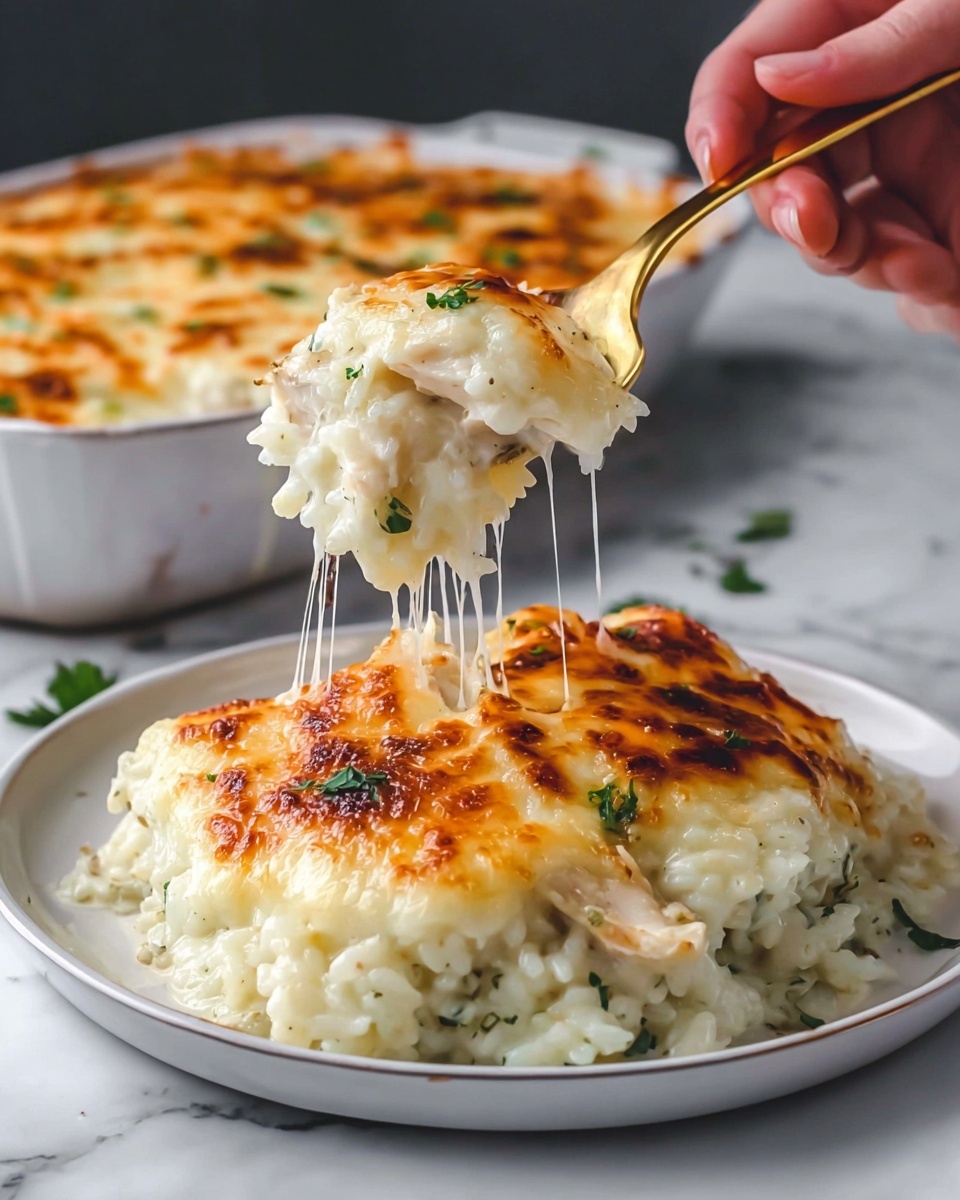 Cheesy Angel Chicken and Rice Casserole Recipe - Recipe Image