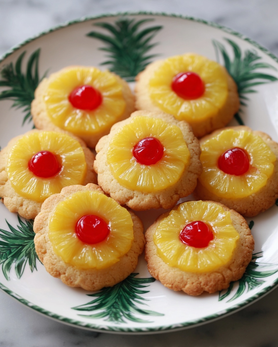 Christmas Pineapple Upside-Down Sugar Cookies Recipe - Recipe Image