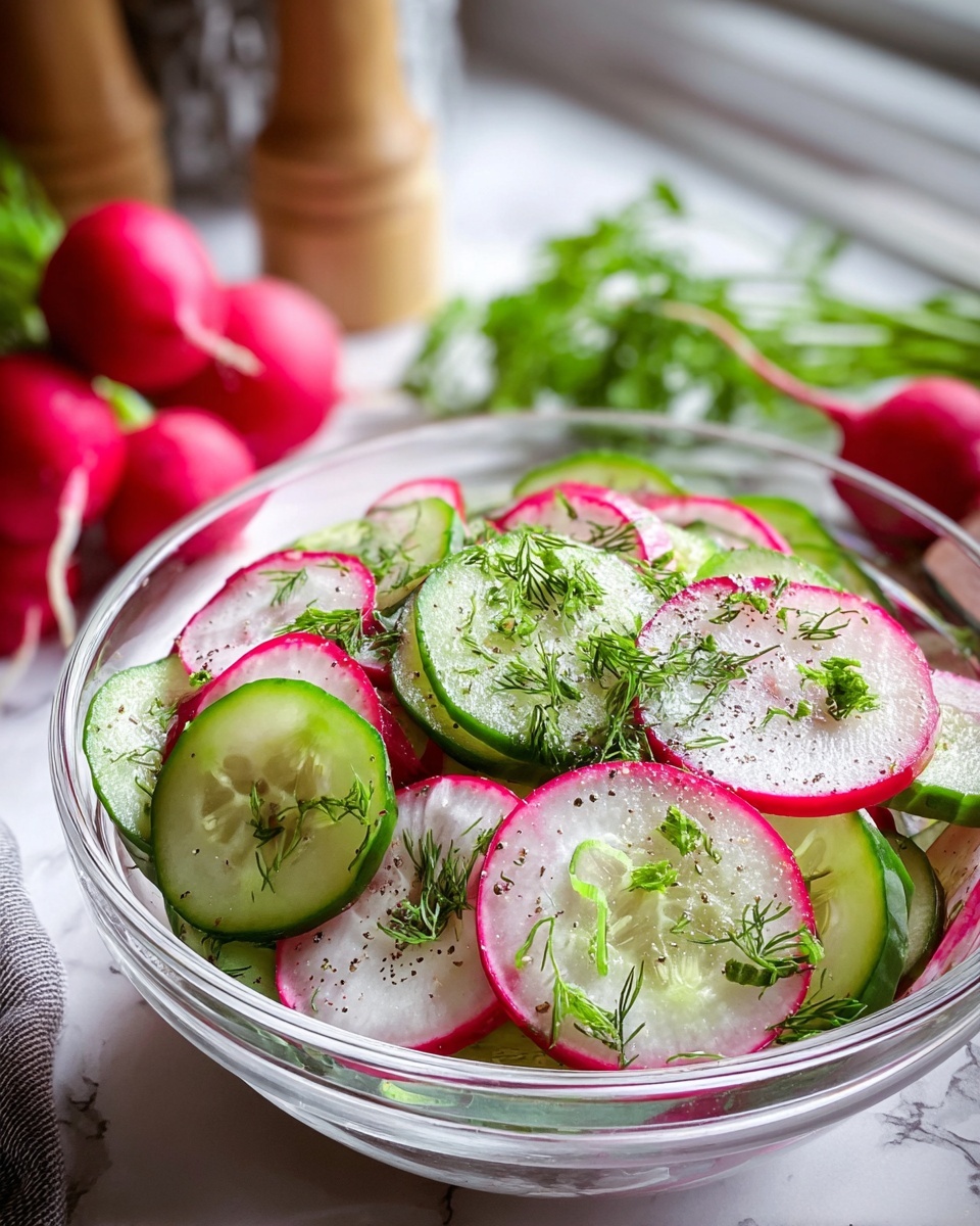 Radish and Cucumber Salad with Lemon-Dill Dressing Recipe - Recipe Image
