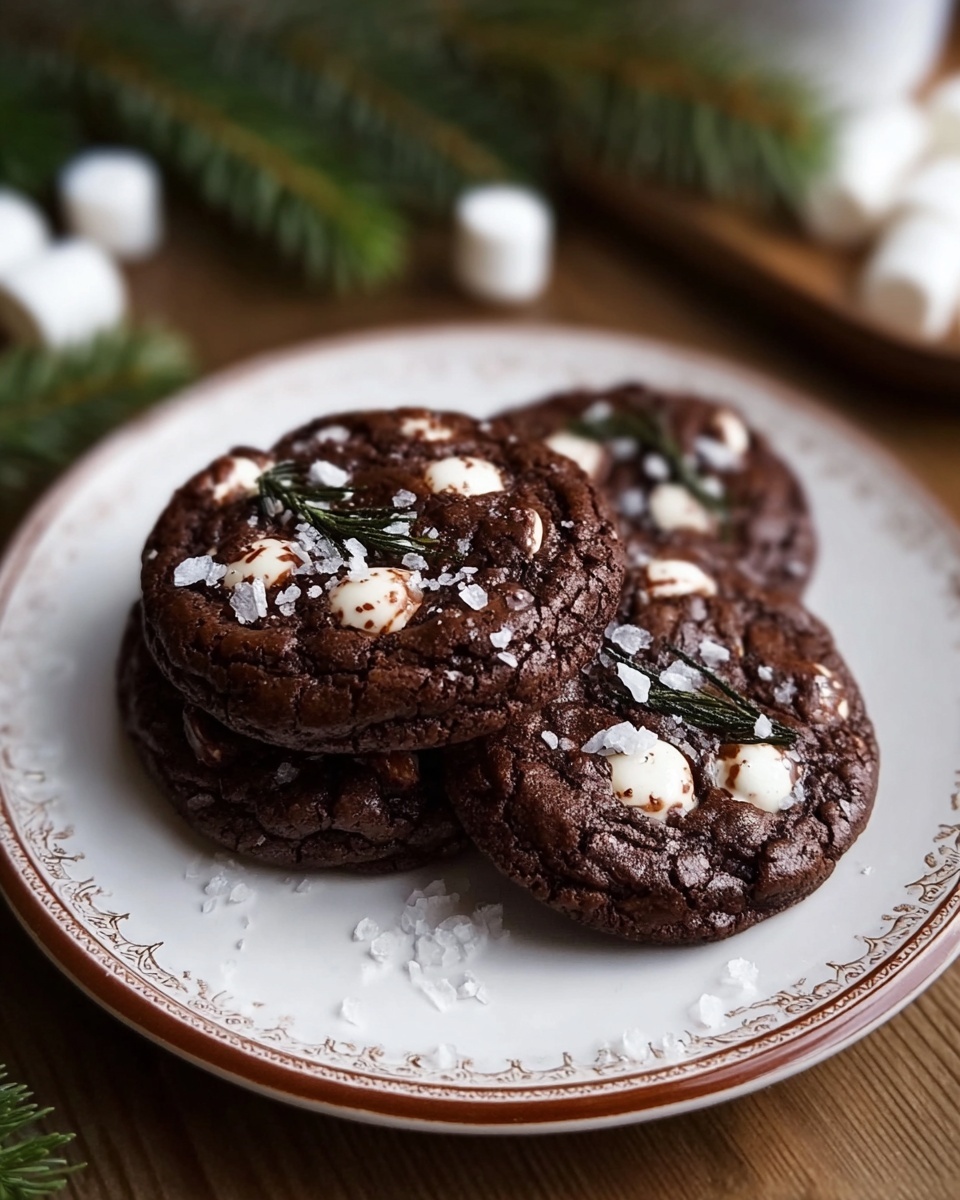 Hot Chocolate Cookies with Marshmallow Filling and Chocolate Drizzle Recipe - Recipe Image