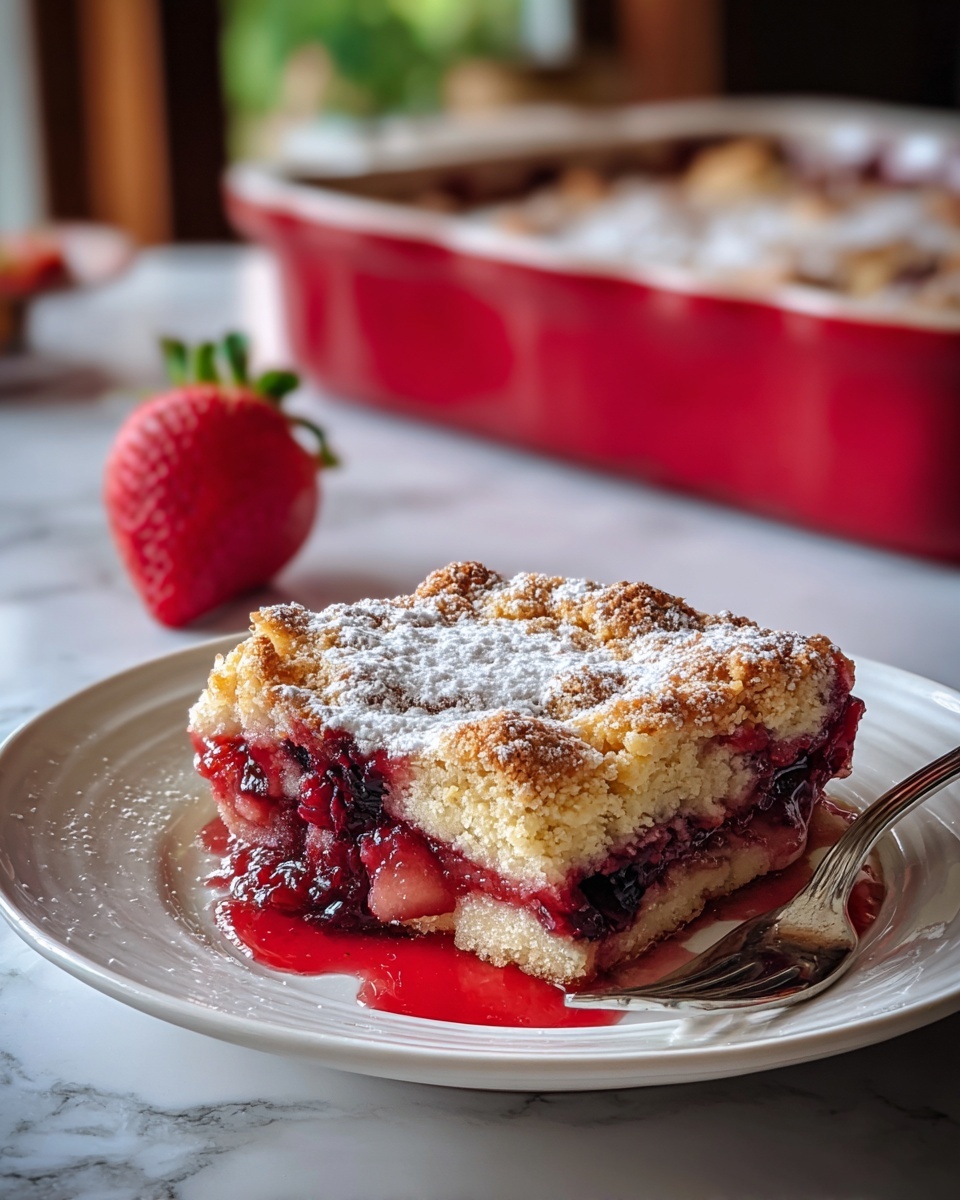 Strawberry Rhubarb Cobbler Recipe - Recipe Image