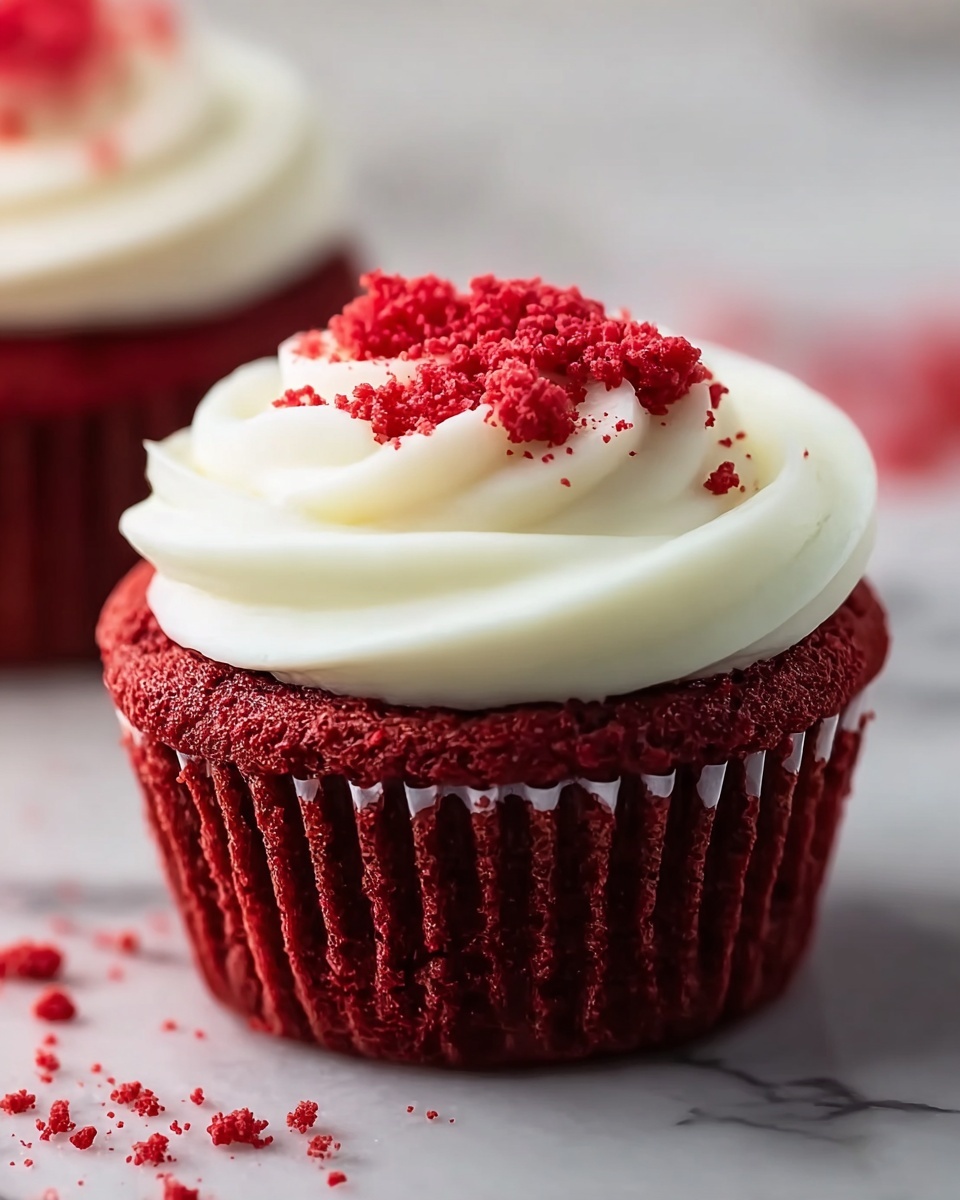 Red Velvet Cookie Cups with Cream Cheese Frosting Recipe - Recipe Image