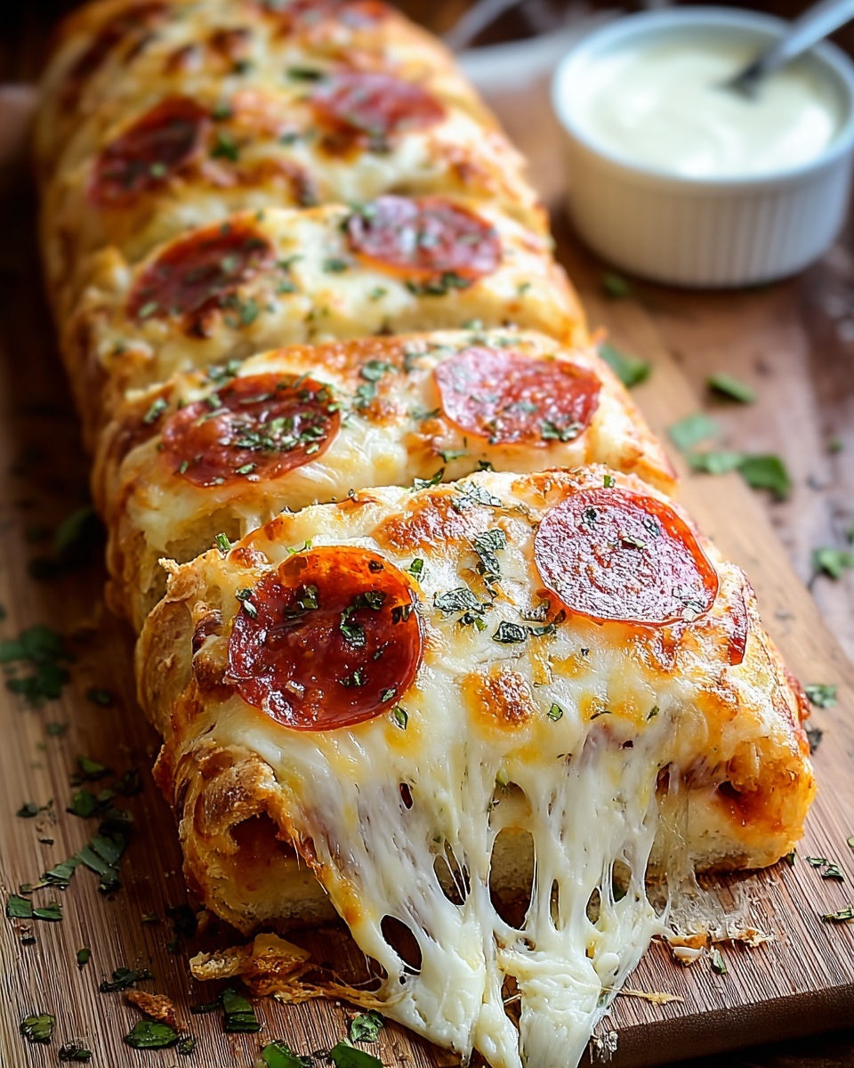 Cheesy Pepperoni Stromboli Recipe - Recipe Image