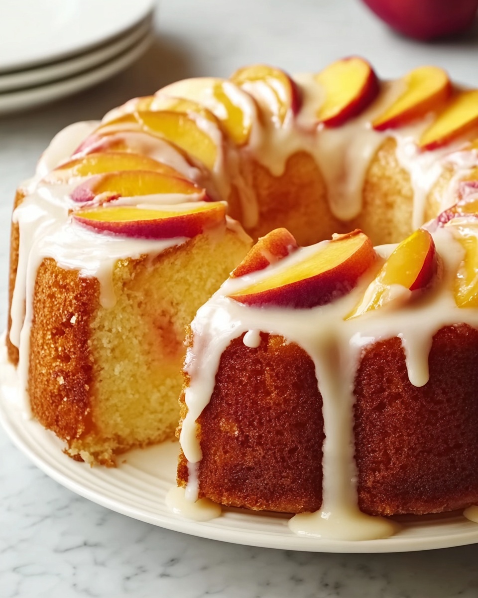 Peach Buttermilk Pound Cake Recipe - Recipe Image