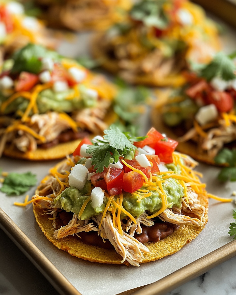 Easy Chicken Tostadas Recipe - Recipe Image