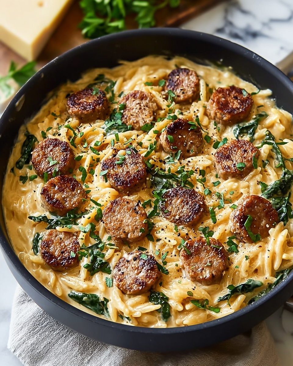 Creamy Chicken Sausage Orzo: A Delicious One-Pot Recipe for Easy Weeknight Dinners Recipe - Recipe Image
