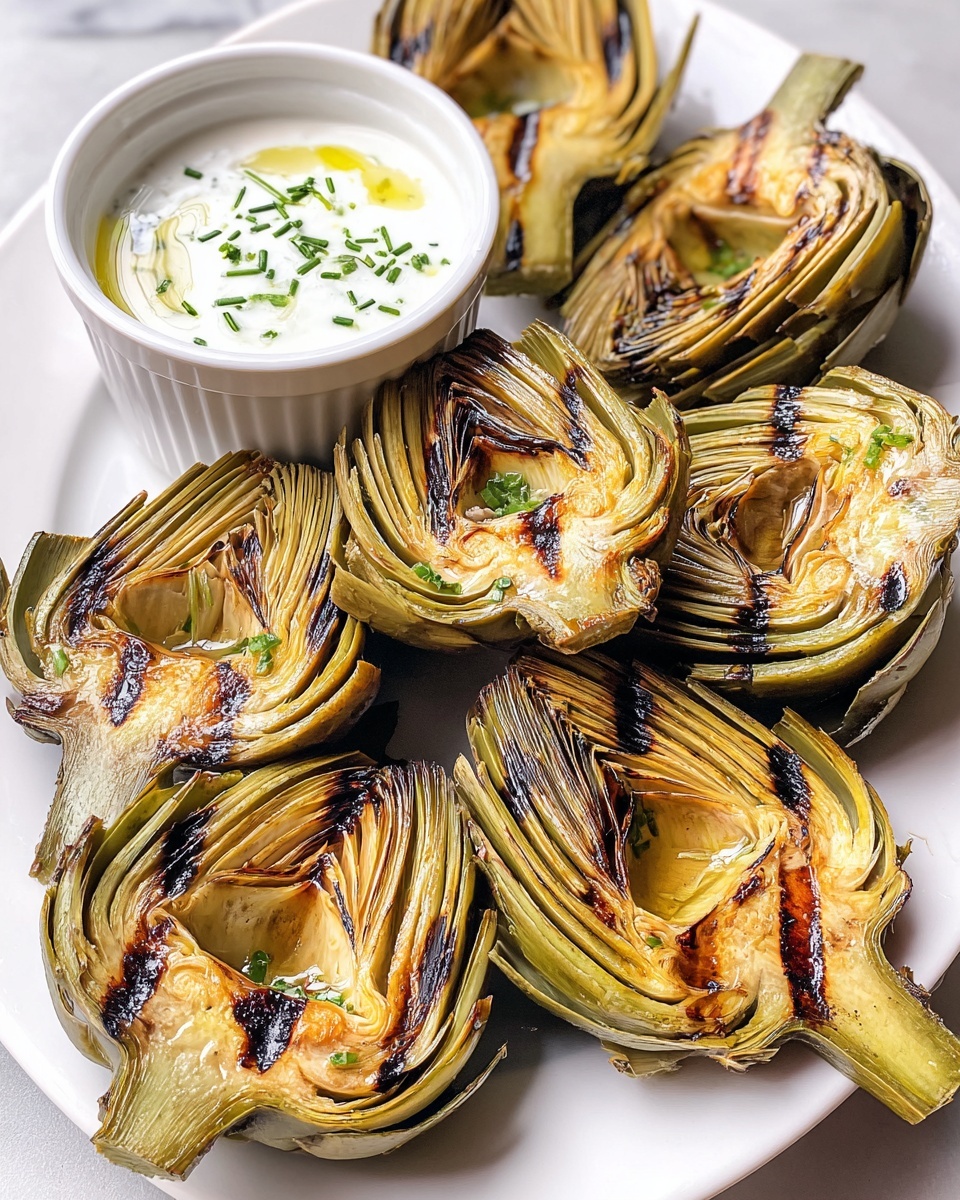 Grilled Artichokes with Garlic Aioli Recipe - Recipe Image
